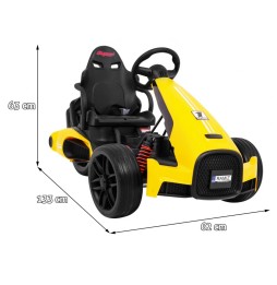 Gokart electric Bolid XR-1 galben pentru copii