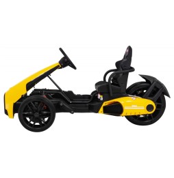 Gokart electric Bolid XR-1 galben pentru copii