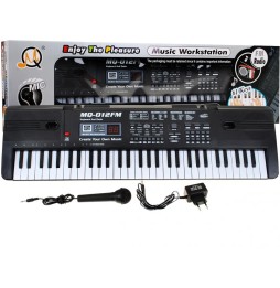 Keyboard edukacyjny dla dzieci z mikrofonem i radiem - model nr 012