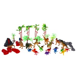 Set figurine dinozauri cu covor pentru 3+