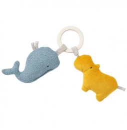 Wooden Grasping Toy with Hippo and Whale for Kids