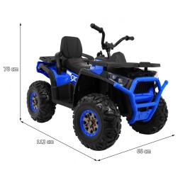 Niebieski pojazd quad atv desert z pilotem 2.4 ghz