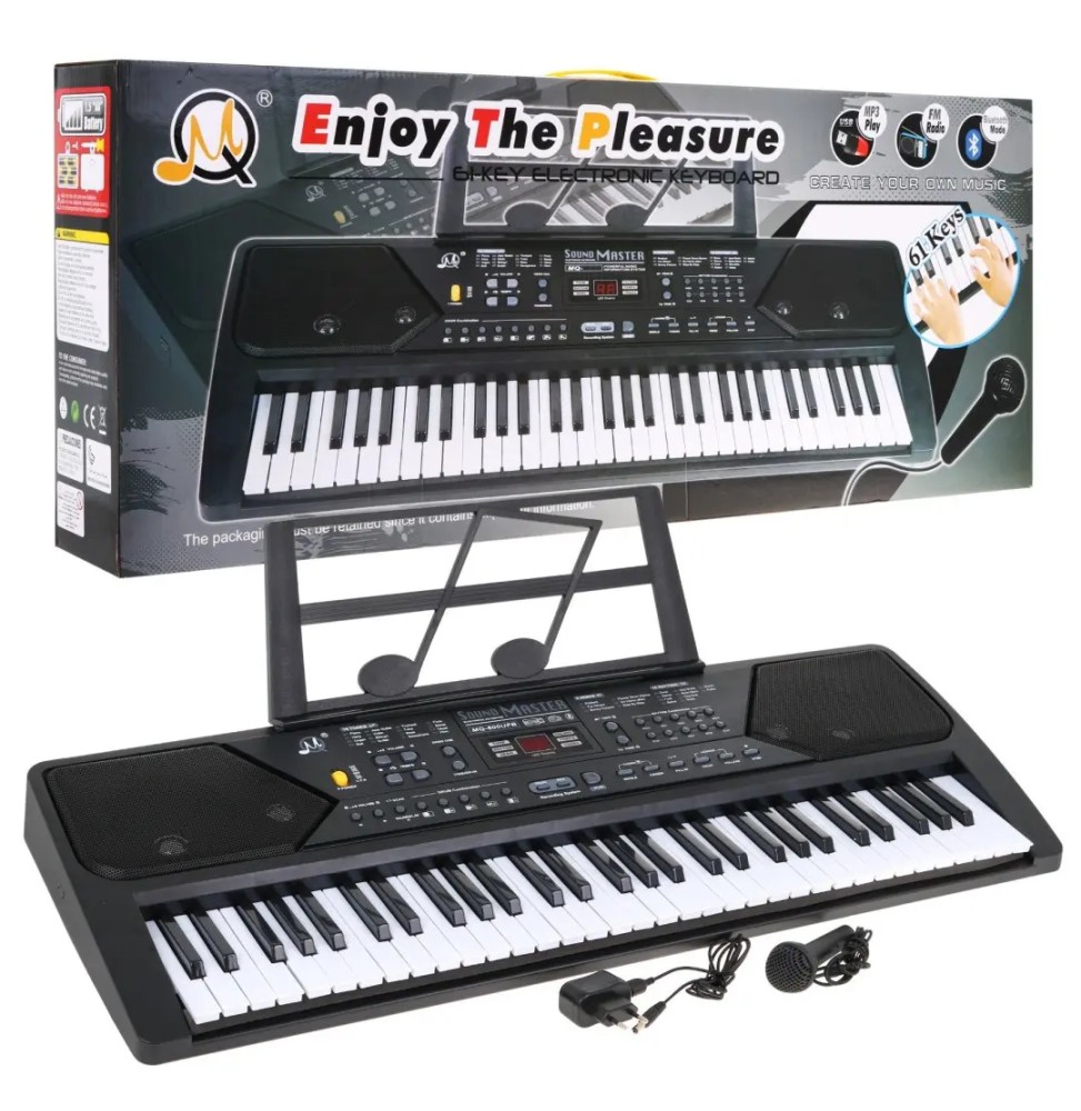 Keyboard with Microphone and Stand for Kids 5+