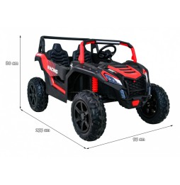 Buggy ATV STRONG Racing pentru 2 copii - roșu