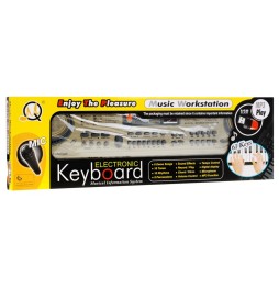 Beige Keyboard for Kids 5+ with Microphone and USB