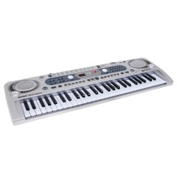 Kids Silver Keyboard 5+ with Microphone and USB