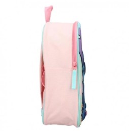 3D Stitch Preschool Backpack, Mint Green and Pink