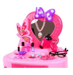 Pink Vanity Table for Girls 3+ with Accessories