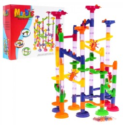 Ball Track Building Set for Kids with 105 Pieces