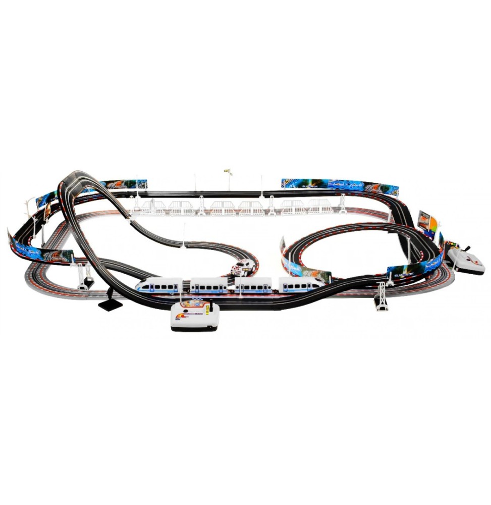 Kids 2-in-1 Racing Track and Train