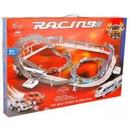 Kids 2-in-1 Racing Track and Train