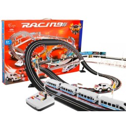 Kids 2-in-1 Racing Track and Train