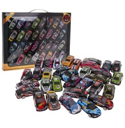 Set of 32 Toy Cars for Kids - Metal Body