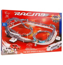 Kids 2-in-1 Racing Track and Train