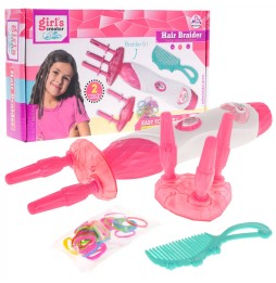 Set împletit 2in1 pentru copii cu mașină și elastice