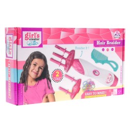 Set împletit 2in1 pentru copii cu mașină și elastice