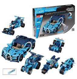 Blocuri CaDA 509 piese. Set 6 vehicule stunt + pull-back