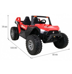 Buggy Clash 4x4 pentru copii, roșu cu telecomandă