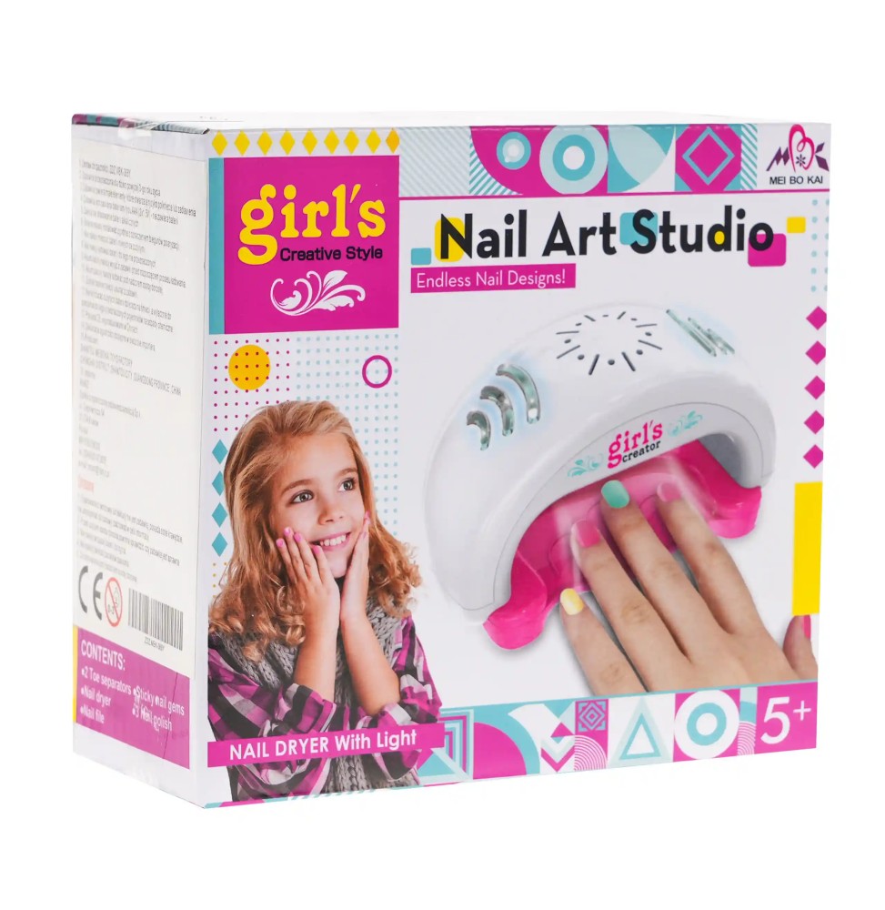 Nail Painting Set for Kids 5+ with Dryer