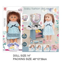 Kinga Doll with Vanity Set for Kids