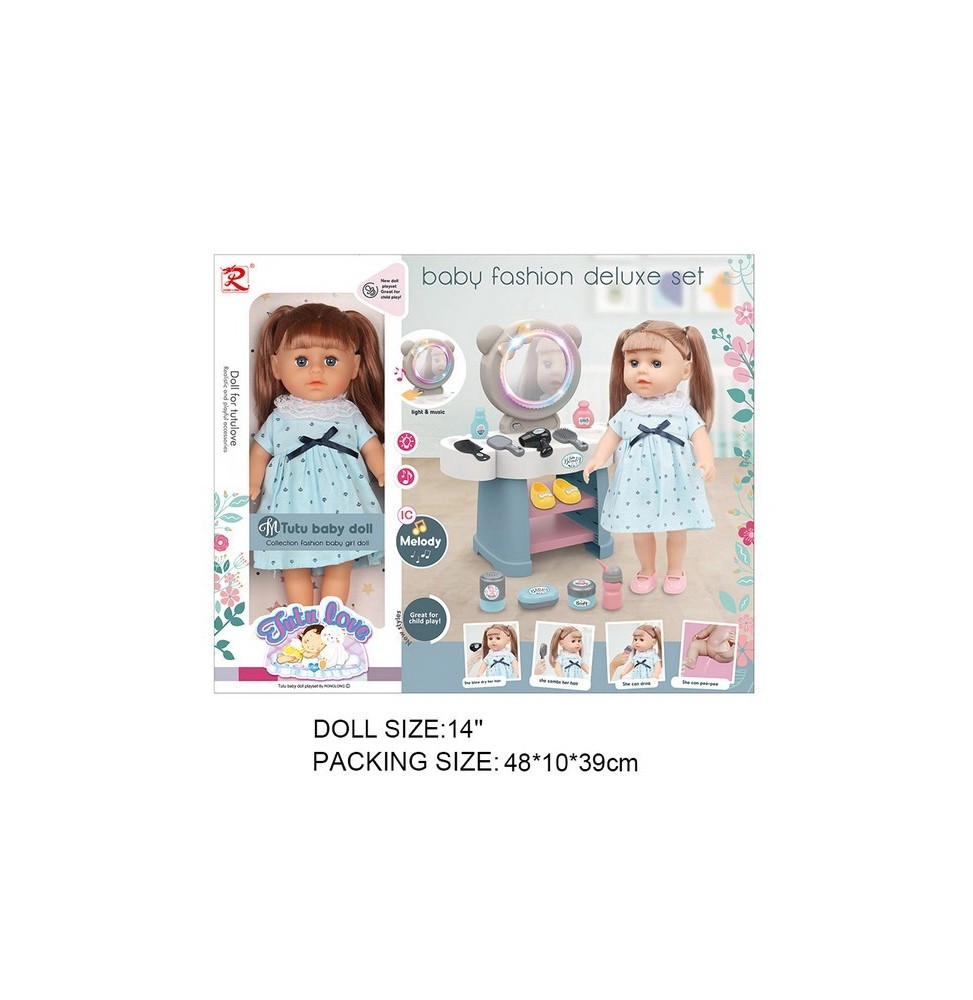 Kinga Doll with Vanity Set for Kids