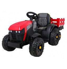 Red Titanium Tractor with Trailer for Kids