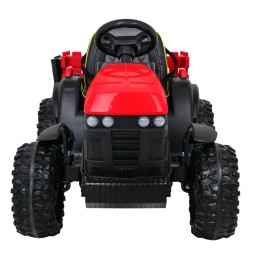 Red Titanium Tractor with Trailer for Kids