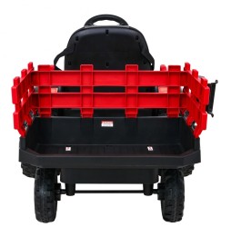 Red Titanium Tractor with Trailer for Kids