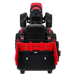 Red Titanium Tractor with Trailer for Kids