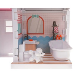 Dollhouse with Accessories and 4 Figures