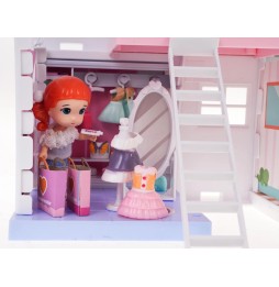 Dollhouse with Accessories and 4 Figures