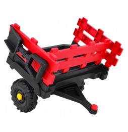 Red Titanium Tractor with Trailer for Kids