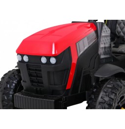 Red Titanium Tractor with Trailer for Kids