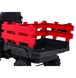 Red Titanium Tractor with Trailer for Kids