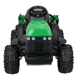 Tractor titanium cu remorcă verde pentru copii