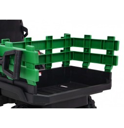 Green Titanium Tractor with Trailer for Kids