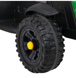 Tractor titanium cu remorcă verde pentru copii