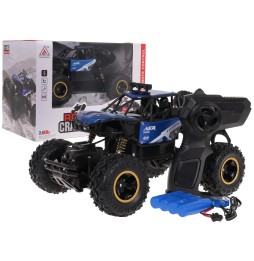 Crawler monster rock r/c 1:16 albastru - control de distanță