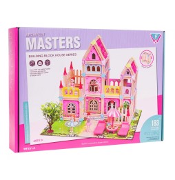 Wooden Princess House - 183 Blocks + Figures