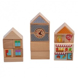 Colorful Wooden Blocks City Set 32 Pieces