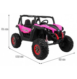 Buggy SuperStar roz 4x4 pentru copii