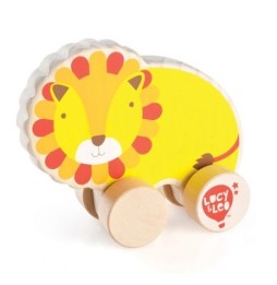 Colorful Wooden Lion Toy for Kids