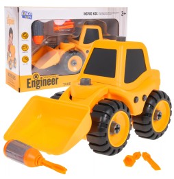 Excavator pentru copii 3+ cu un set de unelte