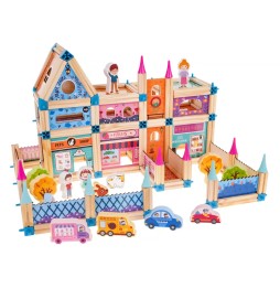 Wooden Princess House for Kids 3+ with Blocks