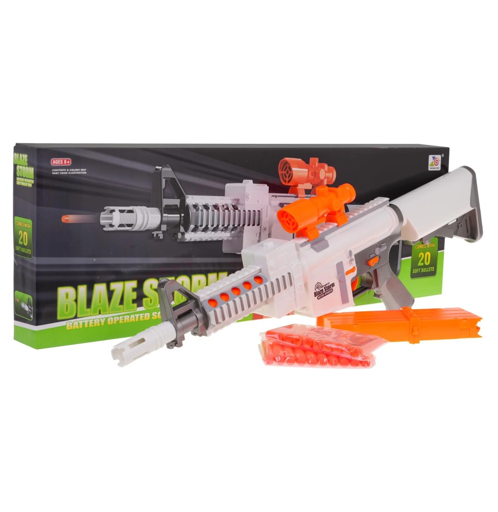 Blaze Storm White Toy Gun for Kids