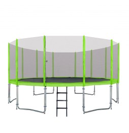 SkyRamiz 487cm 16FT Garden Trampoline Green + Accessories