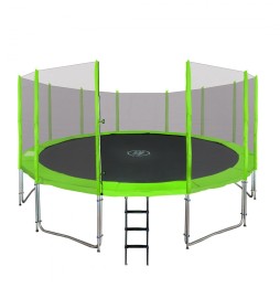 SkyRamiz 487cm 16FT Garden Trampoline Green + Accessories