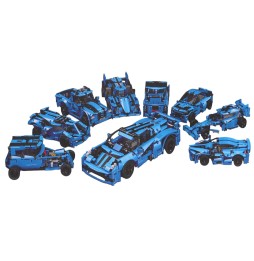 Vehicle Block Set 638 Pieces, Blue