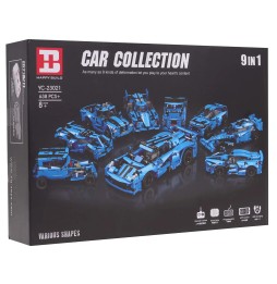 Vehicle Block Set 638 Pieces, Blue