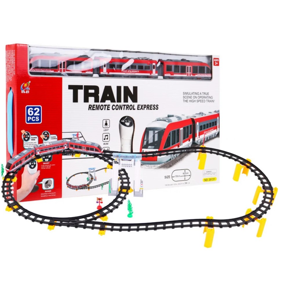 Remote-Controlled Train Set with 62 Pieces for Kids